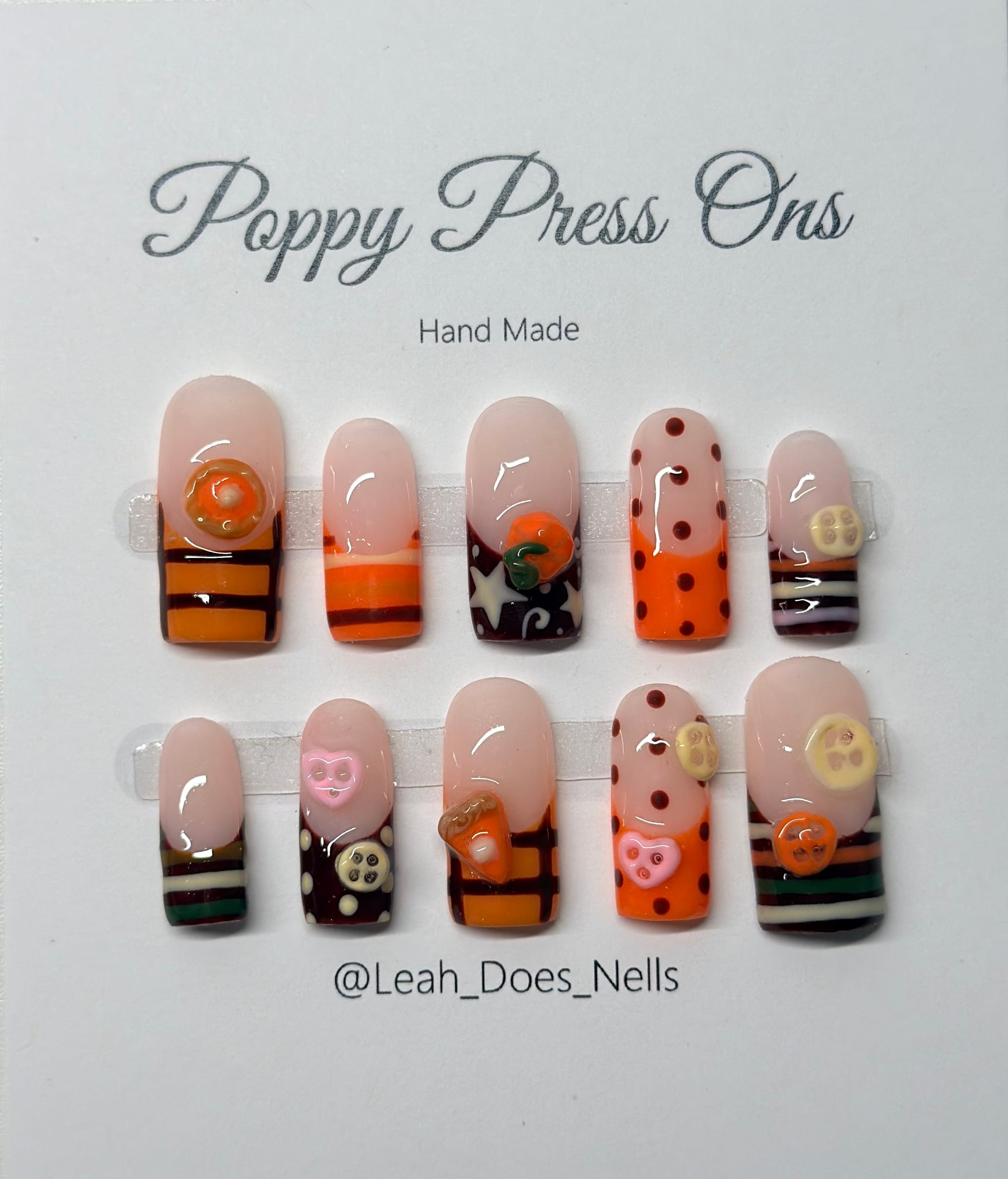3D pumpkins and buttons with polka dots and plaid
